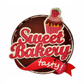Retro stílusú, dombornyomott fém reklámtábla, Sweet Bakery felirattal