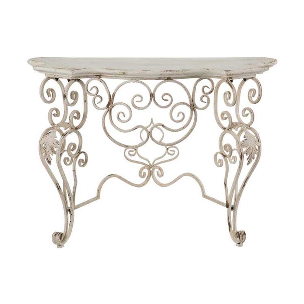 ANTOINETTE fehér shabby konzolasztal 112,5 cm