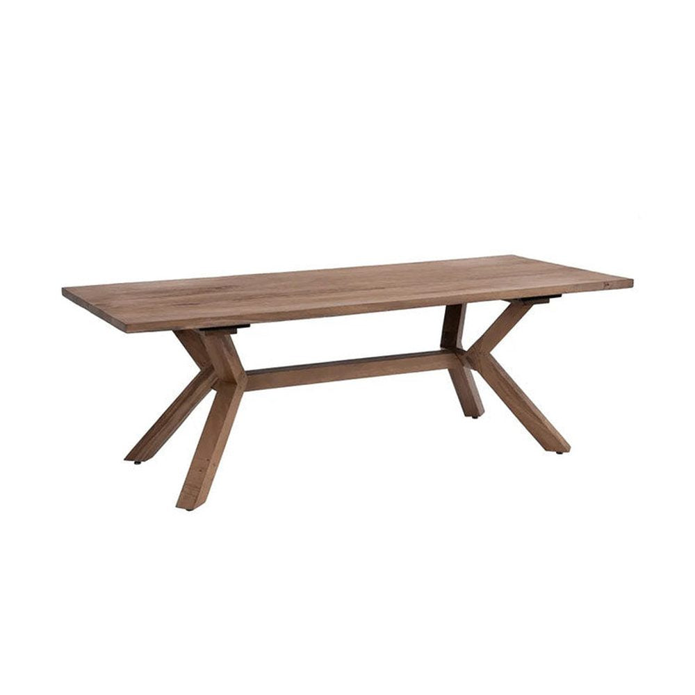 Nagyméretű, 220 cm hosszú és 90 cm széles, tömör trópusi suarfából készült modern skandináv stílusú étkezőasztal