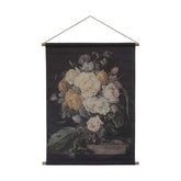 Nagyméretű, 97 cm magas vintage stílusú virágcsendélet vászonprinten