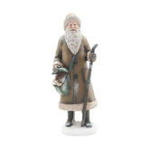 Prémium minőségű, vintage stílusú, 30 cm magas, barna színű, klasszikus Télapó figura