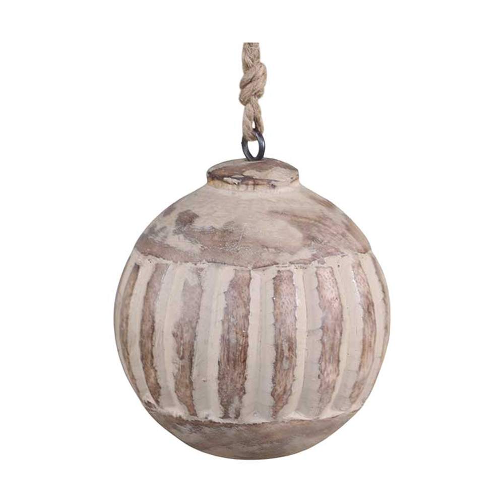 Vintage fa gömb karácsonyfadísz.