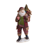 Vintage stílusú, nagyméretű, 37 cm magas, klasszikus Télapó figura.