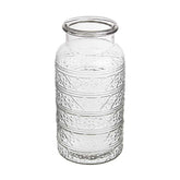 Vintage stílusú, dombormintás üvegváza