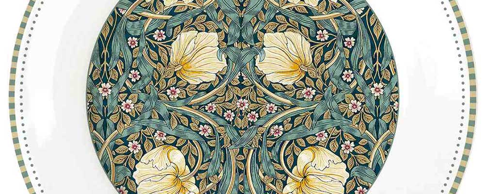 William Morris Black Porcelán Étkészlet