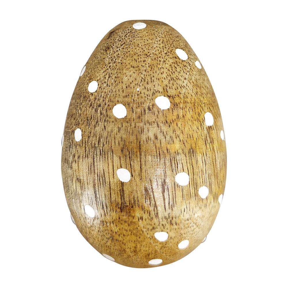 Mangófából készült, 12 darabos húsvéti dekor tojás szett.