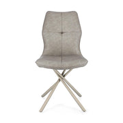 szürkésbarna) színű műbőr szövettel kárpitozott, kortárs dizájn étkezőszék