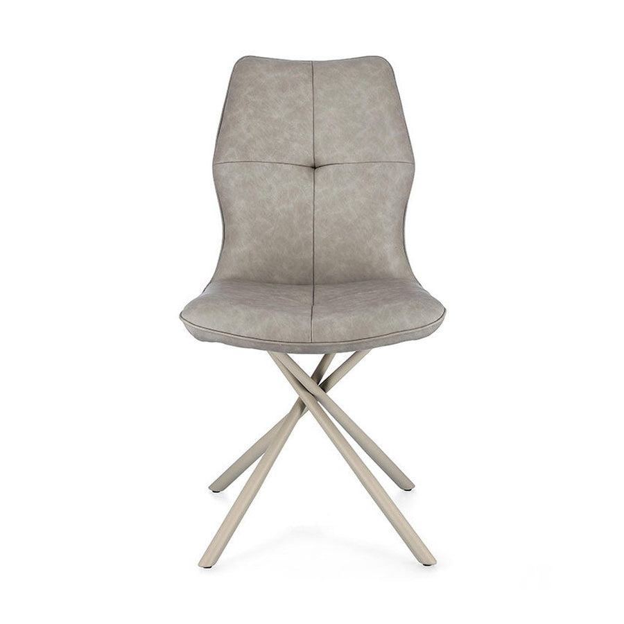 szürkésbarna) színű műbőr szövettel kárpitozott, kortárs dizájn étkezőszék