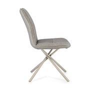 szürkésbarna) színű műbőr szövettel kárpitozott, kortárs dizájn étkezőszék