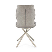 szürkésbarna) színű műbőr szövettel kárpitozott, kortárs dizájn étkezőszék