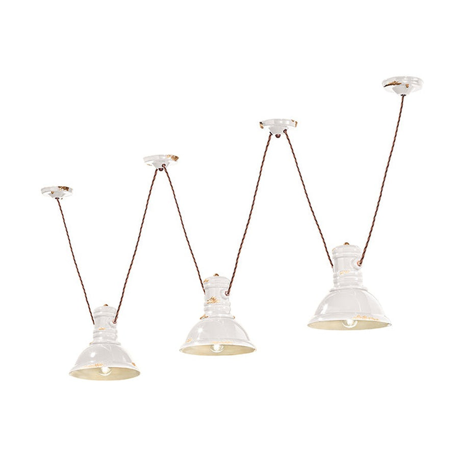 3 darab ipari stílusú lámpából álló függeszték.