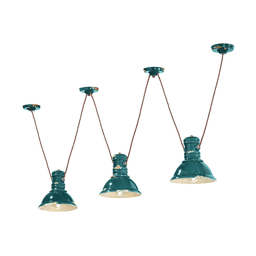 3 darab ipari stílusú lámpából álló függeszték.