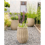 SIONA 3 db-os natúr műrattan kosár kaspószett 50 cm