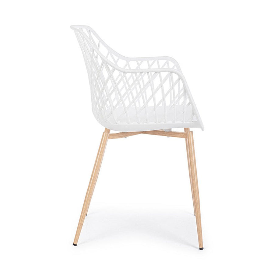 OPTIK 4 db fehér műanyag étkezőszék