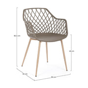 Taupe színű, modern étkezőszék.