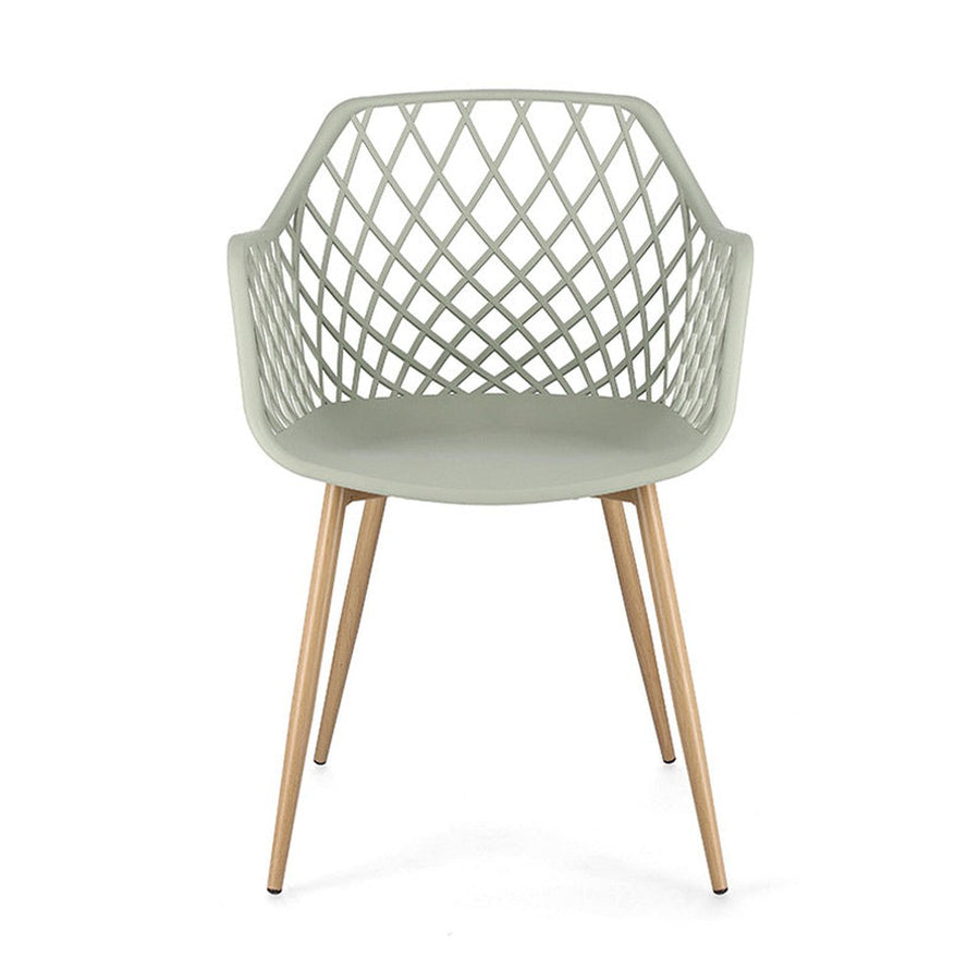 Zöld színű műanyag étkezőszék.