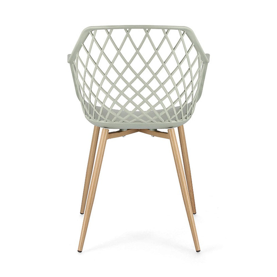 Zöld színű műanyag étkezőszék.