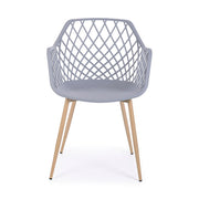 Szürke színű műanyag étkezőszék.