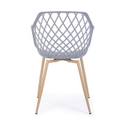 Szürke színű műanyag étkezőszék.