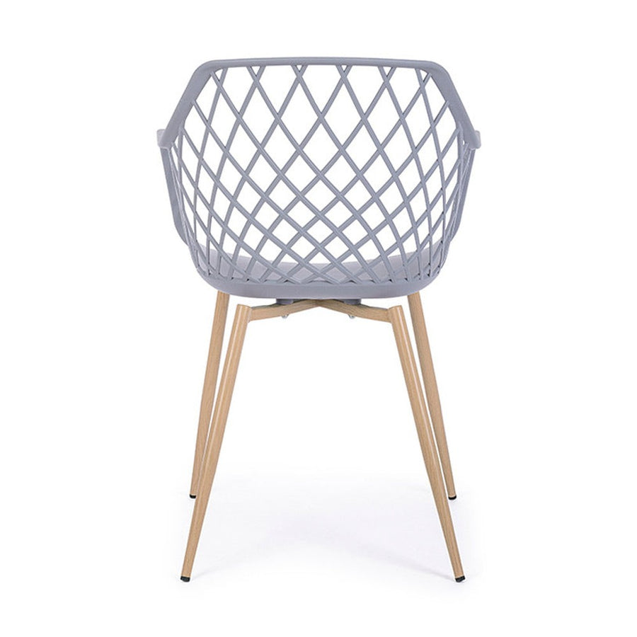 Szürke színű műanyag étkezőszék.