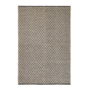 Fekete-natúr kültéri szőnyeg 200x300 cm – Dhawan kollekció, geometrikus mintás felülnézet