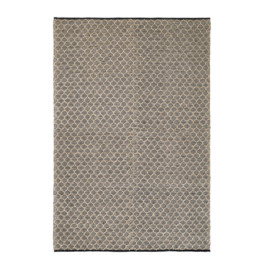 Fekete-natúr kültéri szőnyeg 200x300 cm – Dhawan kollekció, geometrikus mintás felülnézet