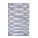 Kék-fehér kültéri szőnyeg 200x300 cm – geometrikus mintázat, Chander kollekció, felülnézet