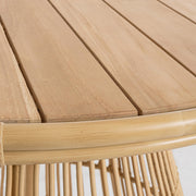 ADELMA fém-műrattan kerti étkezőasztal Ø 110 cm