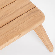 Kortárs stílusú, 120 cm hosszú, design teakfa dohányzóasztal