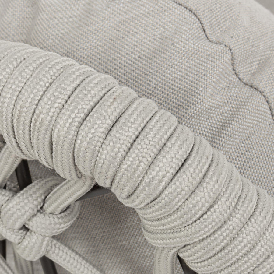 Kelly függőfotel kötélfonat részlet szürke poliészter anyaggal