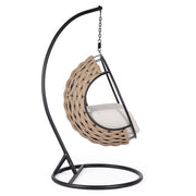 Galapagos függőfotel fekete acélállvánnyal oldalnézetből