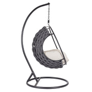 Galapagos függőfotel fekete acélállvánnyal oldalnézetből