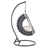 Galapagos függőfotel fekete acélállvánnyal oldalnézetből