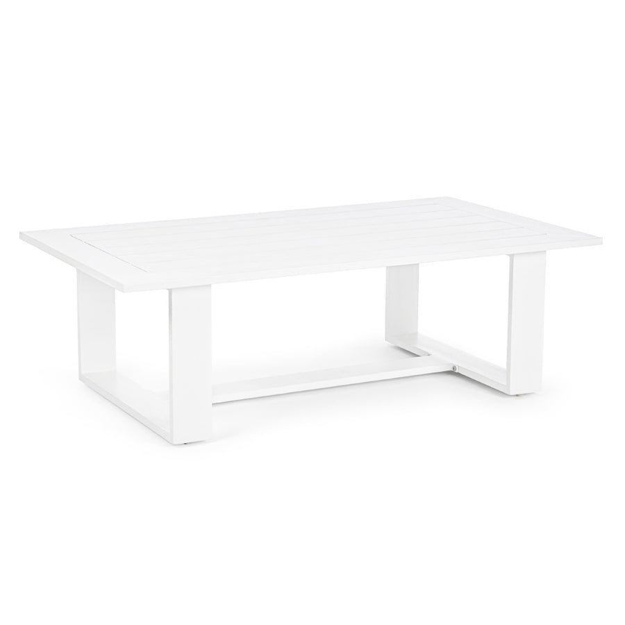 A kortárs stílusú, fehér színű ülőgarnitúra dohányzóasztal tagja.