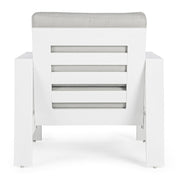 A kortárs stílusú, fehér színű ülőgarnitúra fotel tagja.