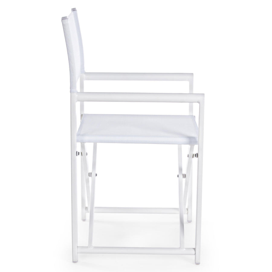 összecsukható kerti szék oldalnézet alumínium vázzal