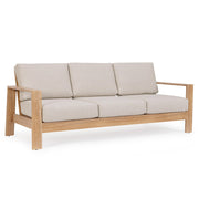 A kortárs stílusú, fa hatású ülőgarnitúra háromszemélyes kanapé tagja.