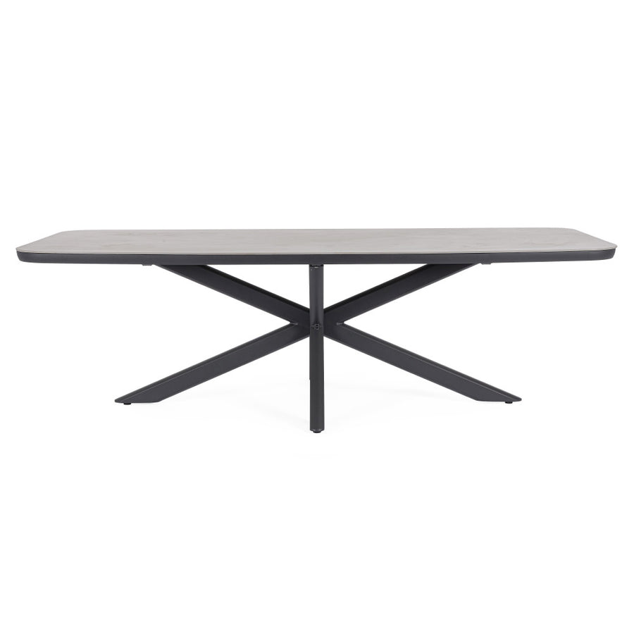 ISACCO antracitszürke kerti étkezőasztal 240 cm