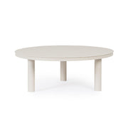 Kortárs bézs alumíniumból készült, kerti ülőgarnitúra homokszínű ülő- és hátpárnákkal.