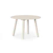 Kortárs, bézs alumíniumból készült,  kerti ülőgarnitúra homokszínű ülő- és hátpárnákkal.