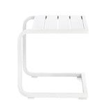 kerti lerakóasztal oldalnézet íves vázzal