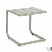 zsályazöld alumínium kerti lerakóasztal modern kialakítással