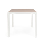 Kalimera fahatású alumínium kerti étkezőasztal – oldalnézet