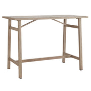 Kalimera fahatású alumínium bárasztal mediterrán porcelán mozaik asztallappal – oldalnézet