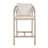 Kalimera kültéri bárszék bézs ülő- és hátpárnával – frontális nézet