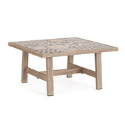 Kalimera kültéri dohányzóasztal spanyol stílusú porceláncsempés asztallappal