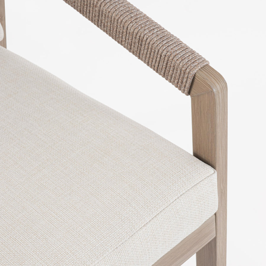 Kalimera kerti kanapé karfa részlet kötélfonatos kialakítással