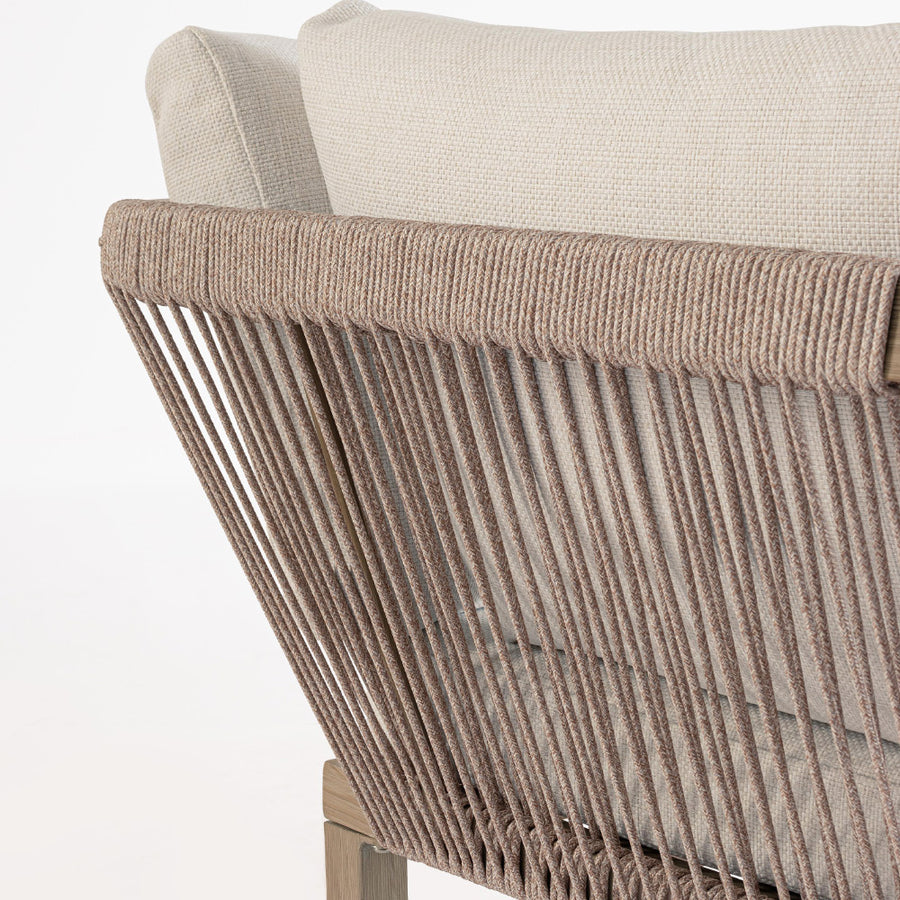 Kalimera kerti kanapé háttámla polipropilén kötélfonat részlet