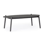 Miravet kültéri dohányzóasztal fekete szinterezett kő asztallappal