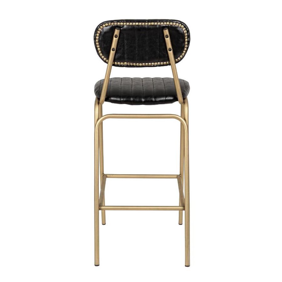 vintage bárszék hátulnézet szegecses díszítéssel